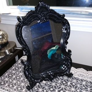 Small Mirror victorian Gothic vanity black frame